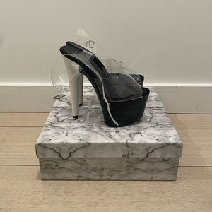 Hella Heels Snapped (Black/White Stiletto)